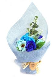  Kék színű álló szappan virágcsokor