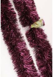  Karácsonyi girland, boa, burgundi színű, 12cm széles és 2m hosszú