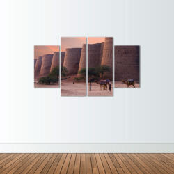 4 Decor Tablou canvas 4 piese - Cetate in desert