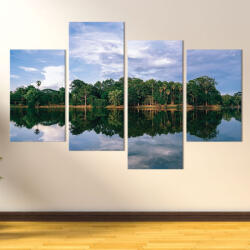 4 Decor Tablou canvas 4 piese - In oglinda lacului