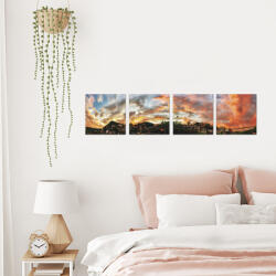 4 Decor Tablou canvas 4 piese - Apus