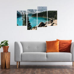 4 Decor Tablou canvas 4 piese - Lacul cristalin