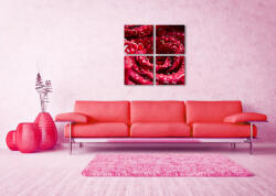 4 Decor Tablou canvas 4 piese - Trandafir umed