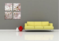 4 Decor Tablou canvas 4 piese - Floare de cirese