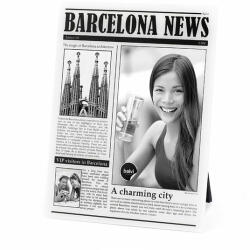 Újságcímlap típusú asztali képkeret Barcelona 23x18cm