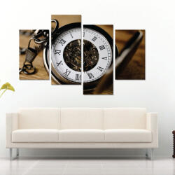 4 Decor Tablou canvas 4 piese - Timpul inseamna bani