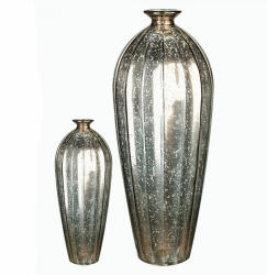 Antikolt arany színű 100% újrahasznosított üveg váza 28x12cm Etico