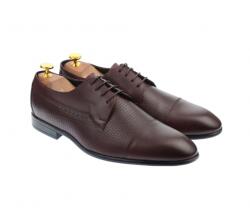 Lucas Shoes OFERTA MARIMEA 41 - Pantofi barbati bordeaux, office, eleganti, cu siret, din piele naturala L709VIS