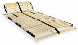 vidaXL Bază de pat cu șipci, 28 șipci, 7 zone, 80 x 200 cm (246450) - izocor