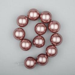  Shell pearl alapanyagszál, mályva, golyós, 16 mm, 19 cm (isxg16m)