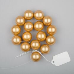  Shell pearl alapanyagszál, világosbarna, golyós, 12 mm, 19 cm (isxg12bv)