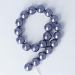 Shell pearl alapanyagszál, szürkéskék, golyós, 10 mm, 19 cm (isxg10ksz)