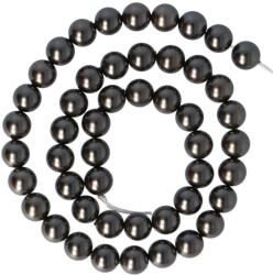 Shell pearl alapanyagszál, barnásszürke, golyós, 8 mm (isxg8szb)