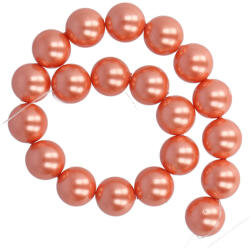 Shell pearl alapanyagszál, hússzínű, golyós, 10 mm, 19 cm (isxg10hsz)