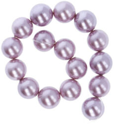 Shell pearl alapanyagszál, világoslila, golyós, 12 mm (isxg12lv)