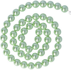 Shell pearl alapanyagszál, zöld, golyós, 8 mm (isxg8z)