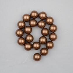 Shell pearl alapanyagszál, sötétbarna, golyós, 10 mm, 19 cm (isxg10bs)