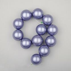 Shell pearl alapanyagszál, szürkéskék, golyós, 16 mm, 19 cm (isxg16ksz)