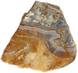 Achát, ametiszttel egyoldalon csiszolt ásvány szelet 120x100x30 mm (magyar) (gastv011)