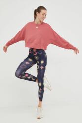 Adidas jóga pulóver Studio rózsaszín, női, sima - rózsaszín XL