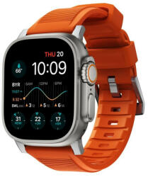 Nomad Rugged Strap, orange/silver - Apple Watch Ultra (49mm) 8/7 (45mm)/6/SE/5/4 (44mm)/3/2/1 (42mm) (NM01287285)