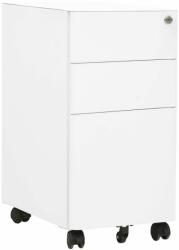 vidaXL Dulap dosare mobil, alb, 30x45x59 cm, oțel (335982) Dulap arhivare