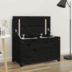 vidaXL Bancă, negru, 80x41x77 cm, lemn masiv de pin (823553)