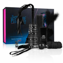 Secret Pleasure Chest - haladó BDSM készlet - 14 részes (fekete) - szexshop