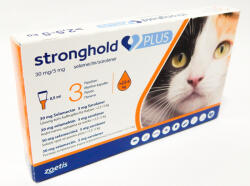 Zoetis Stronghold Plus Pisica 30 mg, 0.5 ml (2.5 - 5 kg), 3 pipete