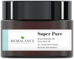 BIOBALANCE Super Pure Crema-gel purifianta cu Niacinamide 5% + Zinc PCA 1%, pentru ten gras, acneic sau mixt, Bio Balance, 50 ml