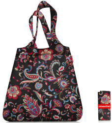 Reisenthel mini maxi shopper fekete virágos bevásárló táska (AT7064)