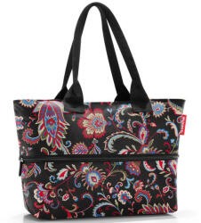Reisenthel shopper e1 fekete virágos női shopper táska (RJ7064)