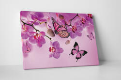 4 Decor Tablou canvas : Fluturi roz - beestick-deco - 69,00 RON
