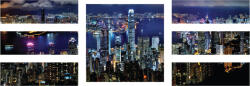 4 Decor Tablou canvas 7 piese - Hong Kong