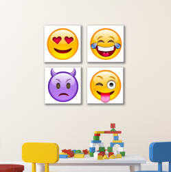 4 Decor Set de 4 tablouri : Emojis