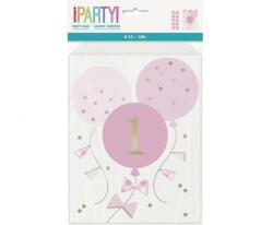Goden Pink 1st Birthday party bags papírzacskó 8 db-os (MLG749133)