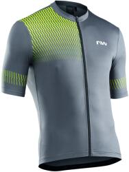 Northwave - tricou ciclism pentru barbati maneca scurta origin jersey - gri galben fluo (89221017-88)