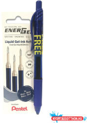  Tollbetét 3db/csomag 0, 35mm, Pentel EnerGel, írásszín kék + 1 db ajándék BL107-CX kék EnerGel toll (47829)