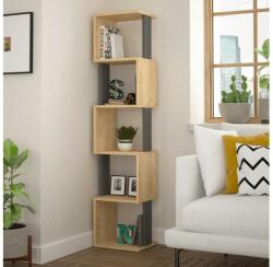 ASIR GROUP PIRI könyvtár 161x35 cm barna/antracit színben 855DTE3704 (AS0540)