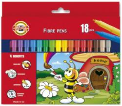 KOH-I-NOOR Markere Scolare Colectia Bees, 18 Culori (KH-K1002-18)