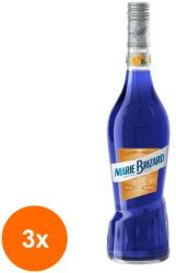 Marie Brizard Set 3 x Lichior Blue Curacao Marie Brizard 23% Alcool, 0.7 l