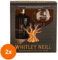 Whitley Neill Set 2 x Pachet Gin Original, Whitley Neill, Dry Gin, 43% Alcool, 0.7 l + Copa Glass