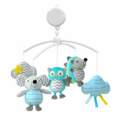 Delux Zenélő forgó Plüss, süni és barátai, türkiz - diaper