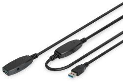 ASSMANN DA-73107 USB kábel 20 M USB 3.2 Gen 1 (3.1 Gen 1) USB A Fekete (DA-73107)