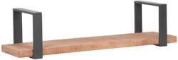 LABEL51 Raft de perete Slam, 80x23x20 cm, lemn/oțel ars, L MT-2285 (436696) Raft