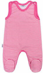 NEW BABY Classic II baba pulóver rózsaszín csíkokkal - 86 (12-18m)