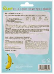 Quret Mască de țesătură cu extract de banane - Quret Hello Friends Banana Sheet Mask 25 g