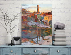 4 Decor Tablou canvas : Un orasel colorat - beestick-deco - 174,00 RON