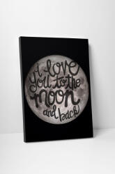 4 Decor Tablou canvas : To the moon and back - Negru - beestick-deco - 104,00 RON