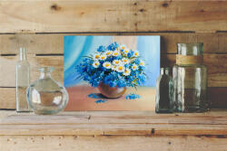 4 Decor Tablou canvas : Flori albastre - Natura moarta - beestick-deco - 69,00 RON